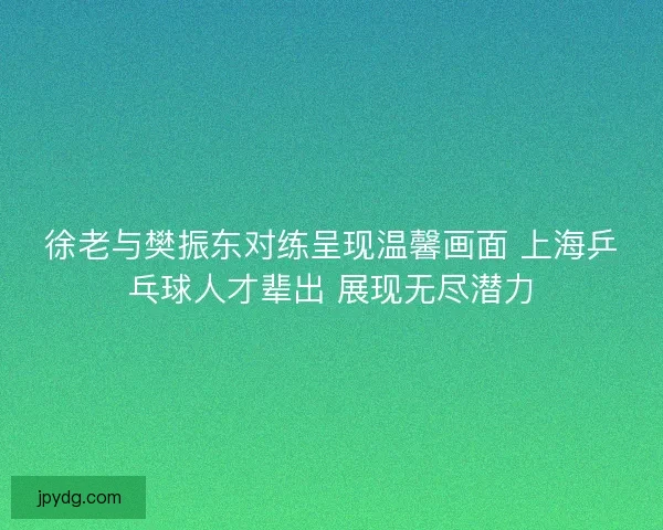 徐老与樊振东对练呈现温馨画面 上海乒乓球人才辈出 展现无尽潜力